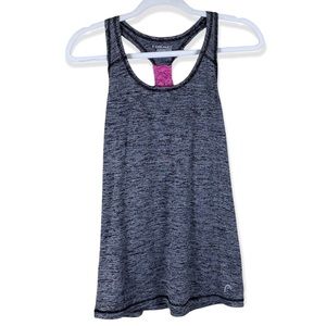 Head Size Small Color Gray & Pink Athletic Workout Racerback Tank Top